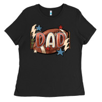 Black football dad Ladies Tee - FaDigitalArtStudio