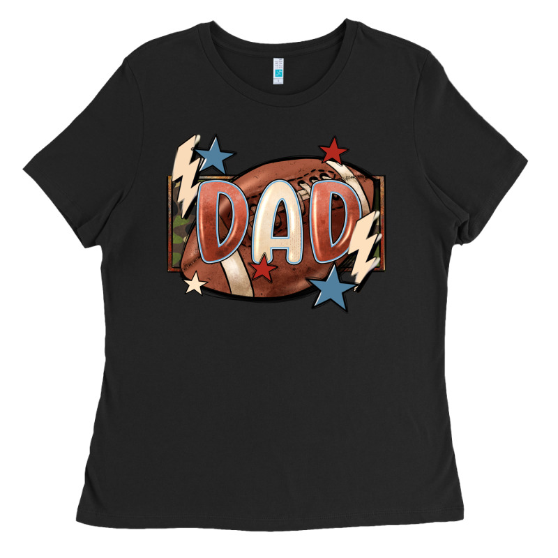 Football Dad Ladies Tee by FaDigitalArtStudio | Teevron