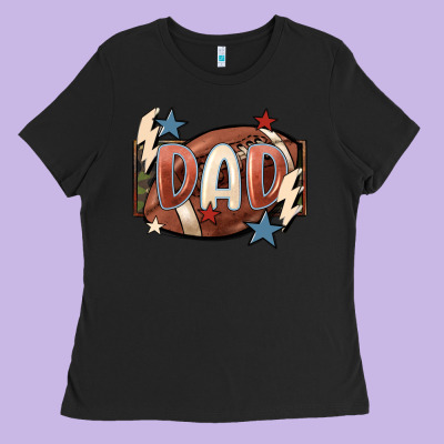Football Dad Ladies Tee Designed By Fadigitalartstudio