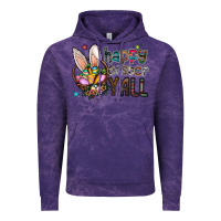 Cloud Purple happy easter y all Vintage Hoodie - CowhideDigitalArt