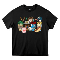 Black Baseball coffee cups Heavy Core Tee - HowdyJamesFarm