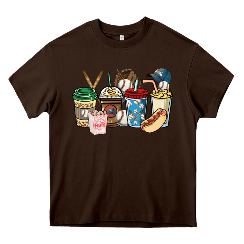 Baseball Coffee Cups Heavy Core Tee by HowdyJamesFarm | Teevron