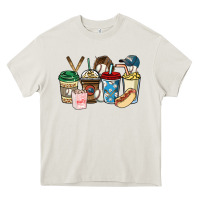 Cream Baseball coffee cups Heavy Core Tee - HowdyJamesFarm