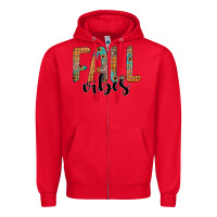 Red fall vibes Zipper Hoodie - JahusDesignShop