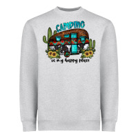 Heather Grey camping is my happy place2 Heavyweight Sweatshirt - JahusDesignShop