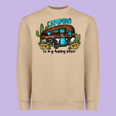 Camping Is My Happy Place2 Heavyweight Sweatshirt Designed By Jahusdesignshop
