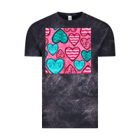 Cloud Black valentines day hearts seamless pattern Vintage Tee - BundleAndBundleShop