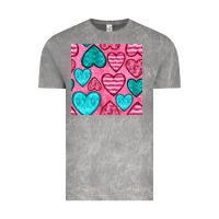 Cloud Rock valentines day hearts seamless pattern Vintage Tee - BundleAndBundleShop