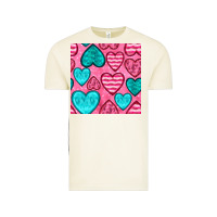 Vintage Arctic valentines day hearts seamless pattern Vintage Tee - BundleAndBundleShop