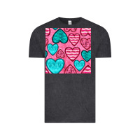 Valentines Day Hearts Seamless Pattern Vintage Tee | Teevron