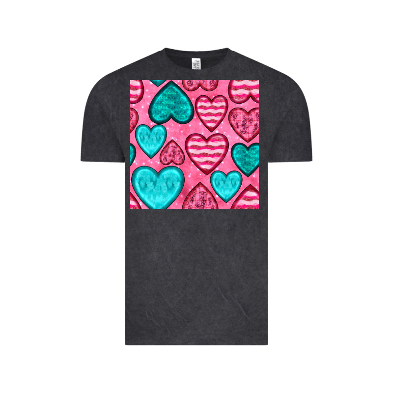 Valentines Day Hearts Seamless Pattern Vintage Tee by BundleAndBundleShop | Teevron