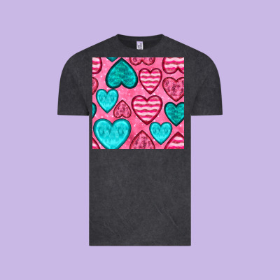Valentines Day Hearts Seamless Pattern Vintage Tee Designed By Bundleandbundleshop