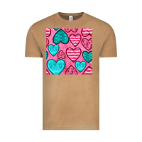 Vintage Camel valentines day hearts seamless pattern Vintage Tee - BundleAndBundleShop