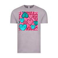 Vintage Zinc valentines day hearts seamless pattern Vintage Tee - BundleAndBundleShop
