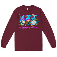 Burgundy Jesus Is My Anchor Long Sleeve Tee - CowhideDigitalArt