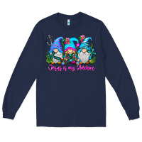 Navy Jesus Is My Anchor Long Sleeve Tee - CowhideDigitalArt
