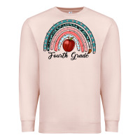 Pale Pink fourth grade rainbow Premium Sweatshirt - RanaPortraitStore