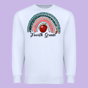 Fourth Grade Rainbow Premium Sweatshirt Designed By Ranaportraitstore