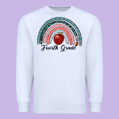 Fourth Grade Rainbow Premium Sweatshirt Designed By Ranaportraitstore