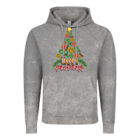 Cloud Rock paw print christmas tree Vintage Hoodie - CowhideDigitalArt