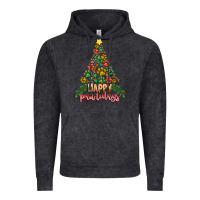 Paw Print Christmas Tree Vintage Hoodie | Teevron