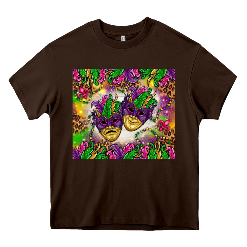 Mardi Gras Masks Tumbler Heavy Core Tee by HowdyJamesFarm | Teevron