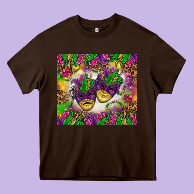 Mardi Gras Masks Tumbler Heavy Core Tee Designed By Howdyjamesfarm