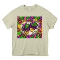 Mossy Mardi Gras masks tumbler Heavy Core Tee - HowdyJamesFarm