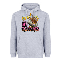 Heather Grey counting my blessings afro hands Heavyweight Hoodie - RanaPortraitStore