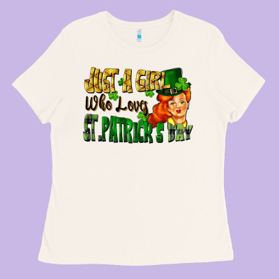 Just A Girl Who Loves St. Patrick's Day Ladies Tee Designed By Fadigitalartstudio