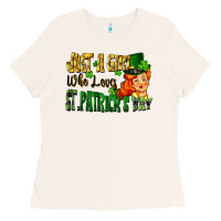 Bone Just a girl who loves St. Patrick's Day Ladies Tee - FaDigitalArtStudio