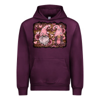 Mauve Wine valentines day gnomes couple Urban Hoodie - Jasminsmagicworld