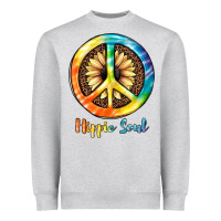 Heather Grey Hippie  Soul Heavyweight Sweatshirt - JahusDesignShop