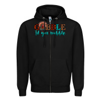 Black gobble til you wobble Zipper Hoodie - JahusDesignShop