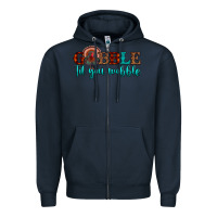 Navy gobble til you wobble Zipper Hoodie - JahusDesignShop