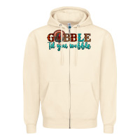 Gobble Til You Wobble Zipper Hoodie | Teevron