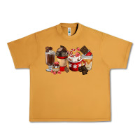 Peanut Butter Chocolate Love Coffee Cups Urban Heavy Tee - FaDigitalArtStudio