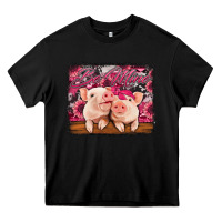 Black be mine valentine's day pigs Heavy Core Tee - Jasminsmagicworld