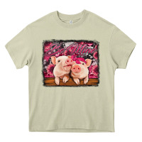 Mossy be mine valentine's day pigs Heavy Core Tee - Jasminsmagicworld
