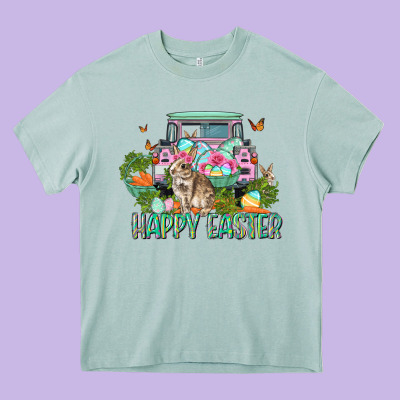 Happy Easter Day Heavy Core Tee Designed By Cowgirlartshop