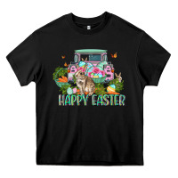 Black Happy Easter Day Heavy Core Tee - CowGirlArtShop
