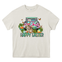 Cream Happy Easter Day Heavy Core Tee - CowGirlArtShop