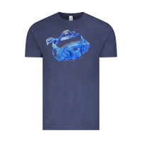 Vintage Denim Chin Guard Fa Element 1 Vintage Tee - FaDigitalArtStudio