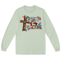 Matcha jesus is my valentine Long Sleeve Tee - CowhideDigitalArt