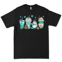 Black winter coffee cups Premium Tee - OliviaCreatesArt