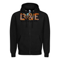 Black hello fall love Zipper Hoodie - JahusDesignShop