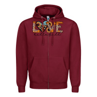 Burgundy hello fall love Zipper Hoodie - JahusDesignShop