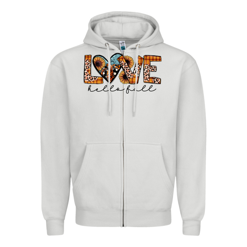 Hello Fall Love Zipper Hoodie by JahusDesignShop | Teevron