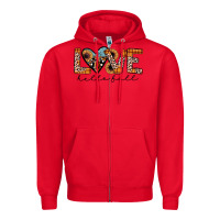 Red hello fall love Zipper Hoodie - JahusDesignShop