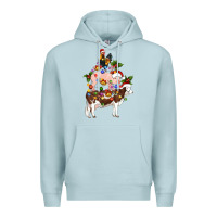 Blue Mist stacked christmas farm animals Premium Hoodie - Artiststas